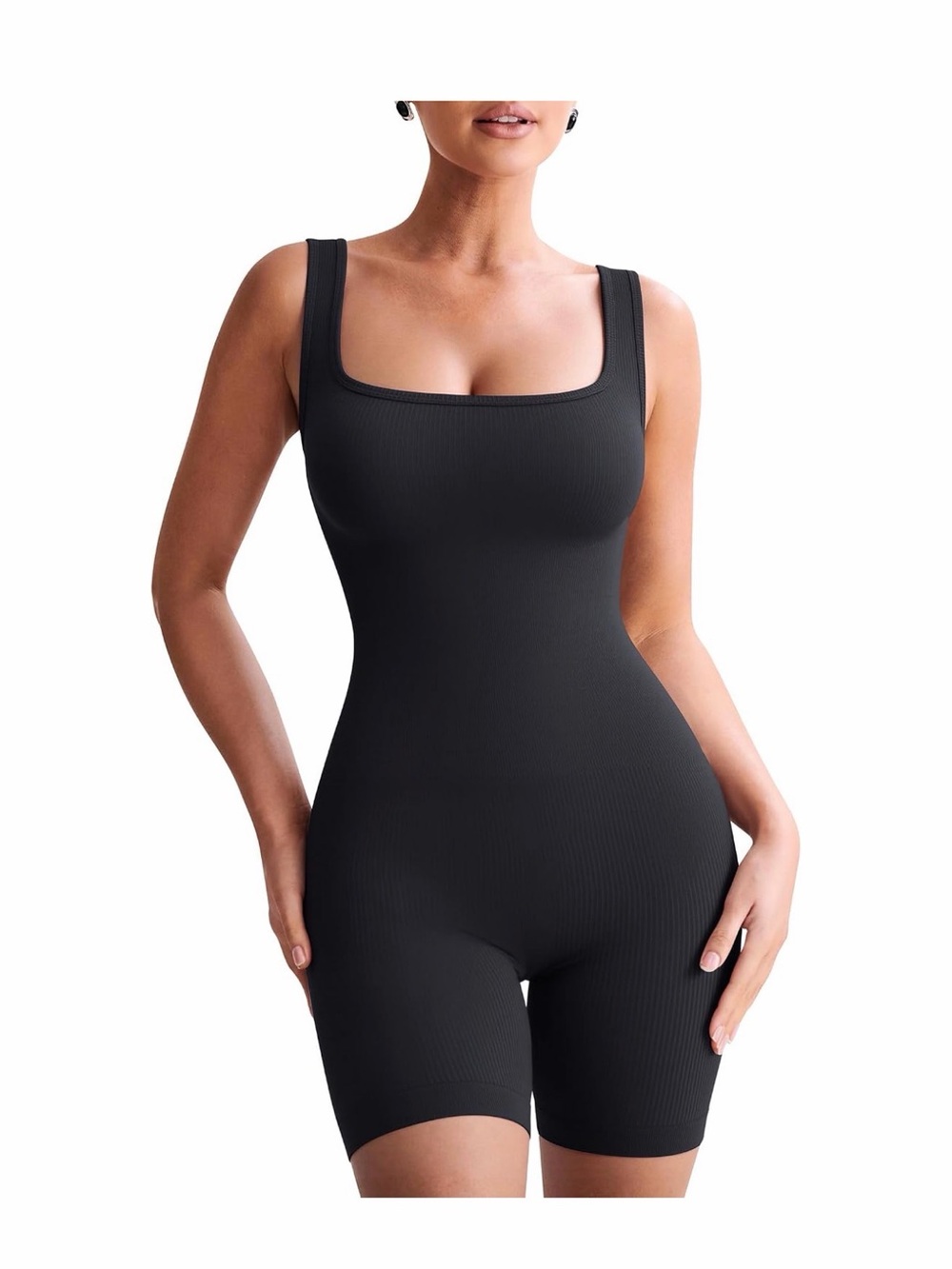Amazon Black Seamless Sculpting Shapewear Romper